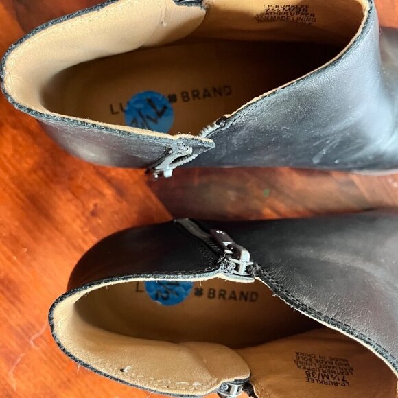 Lucky Brand Black Leather‎ Burklee Booties- Size 7.5 - Picture 6 of 7